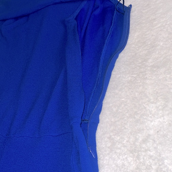 Reiss Raffi Off-the-Shoulder Wide-Leg Jumpsuit Royal Blue Size 8 - Picture 11 of 14